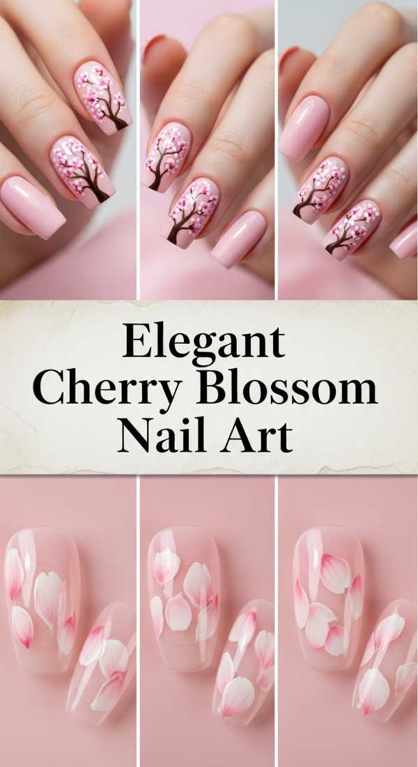 Elegant Cherry Blossom Nail Art 69f32d7235b65