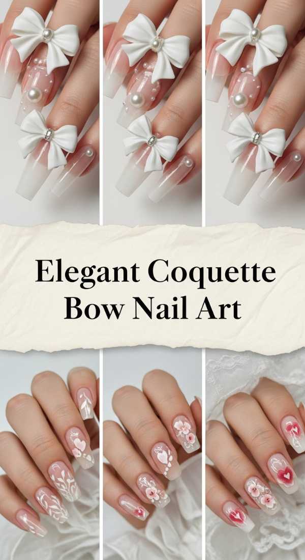 Elegant Coquette Bow Nail Art 69ecf88954e94