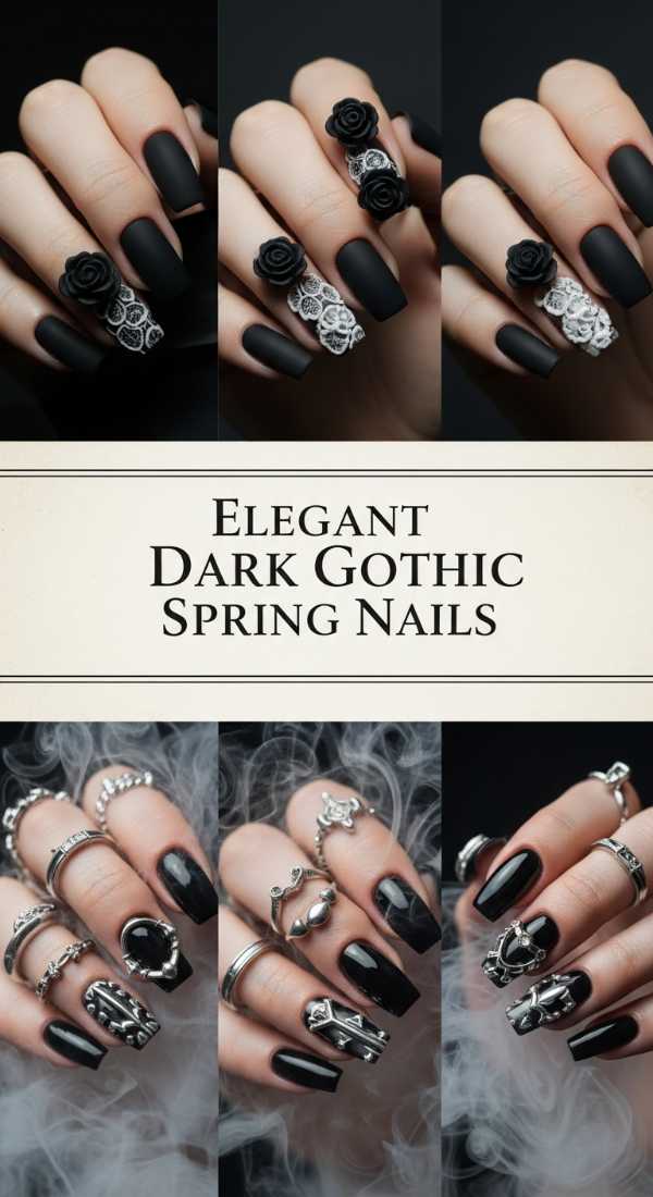 Elegant Dark Gothic Spring Nails 69ee418ac1979