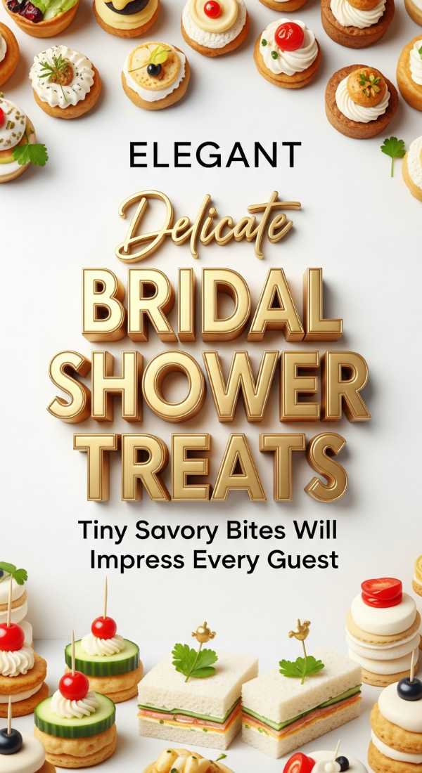 Elegant Delicate Bridal Shower Treats Menu 69f203cbce24a