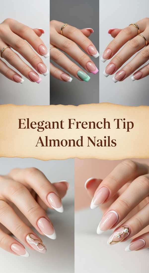 Elegant French Tip Almond Nails 69e905c04aff0