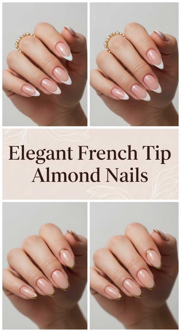 Elegant French Tip Almond Nails 69ef94d6cb186