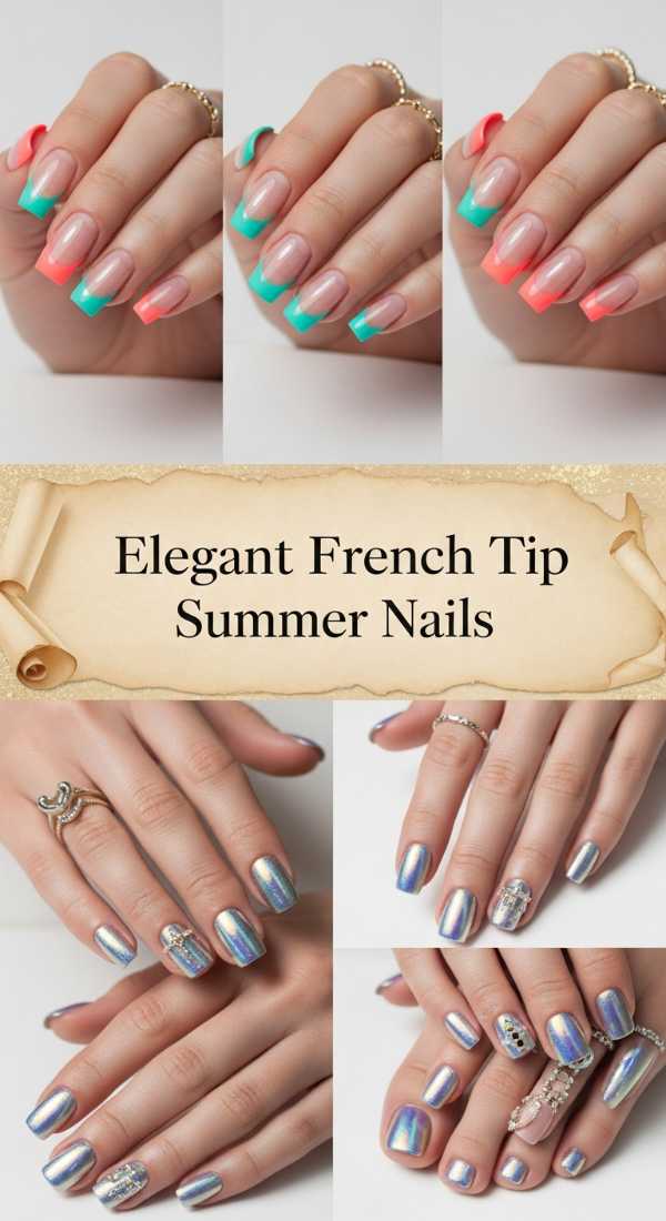 Elegant French Tip Summer Nails 69e757b9d178a