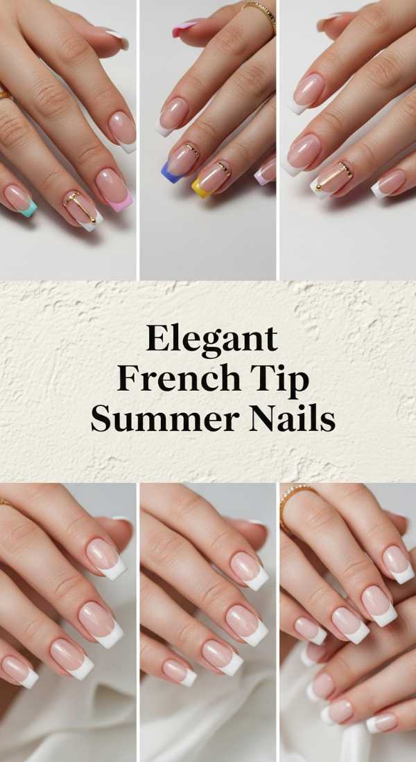 Elegant French Tip Summer Nails 69ee5929479a0