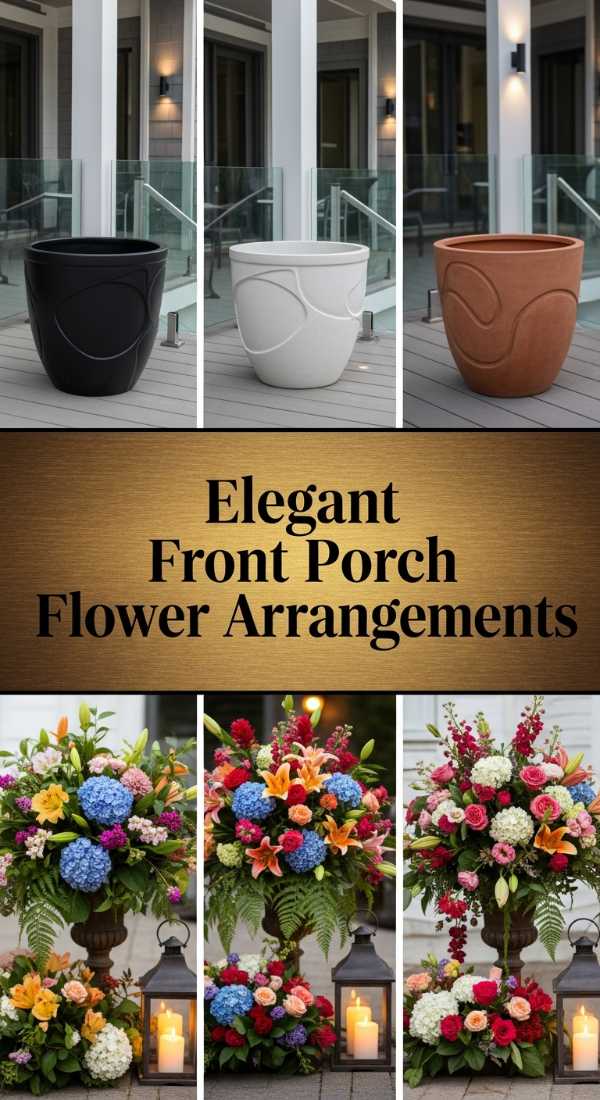 Elegant Front Porch Flower Arrangements 69e777a2e8ca8