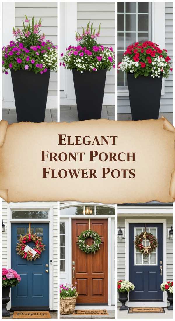 Elegant Front Porch Flower Pots 69df43e2f02f8