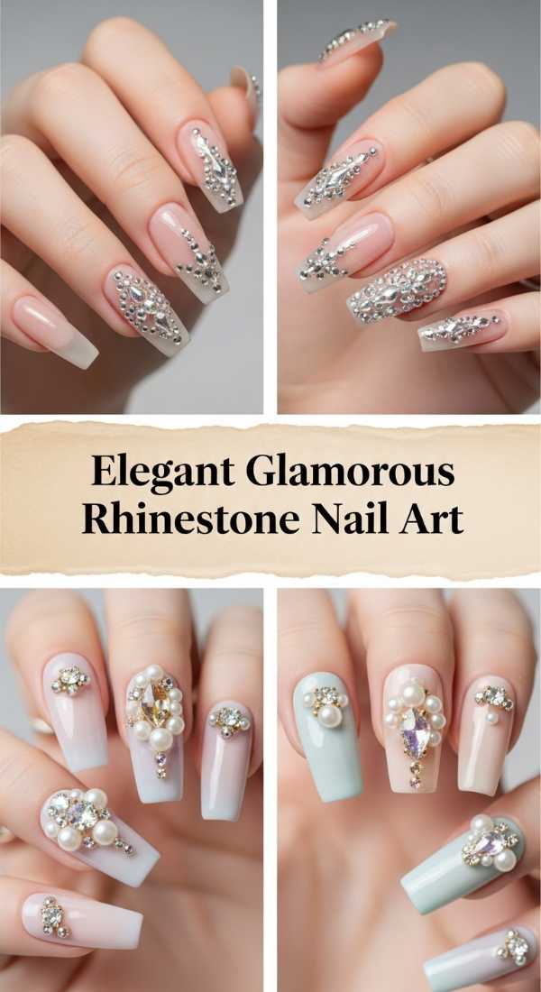 Elegant Glamorous Rhinestone Nail Art 69e72cb93302a