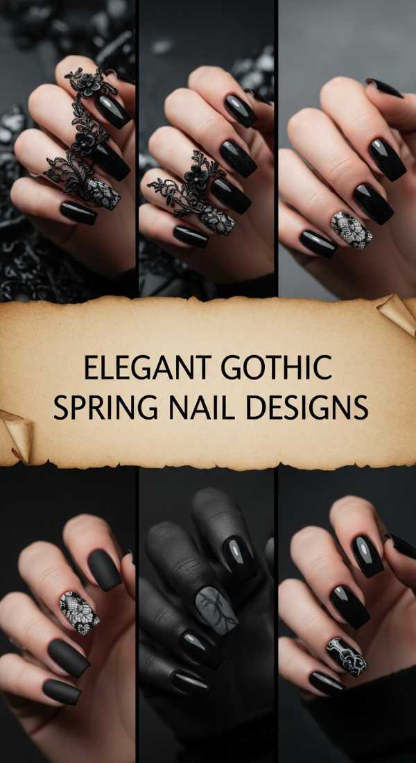 Elegant Gothic Spring Nail Designs 69f32d5de891b