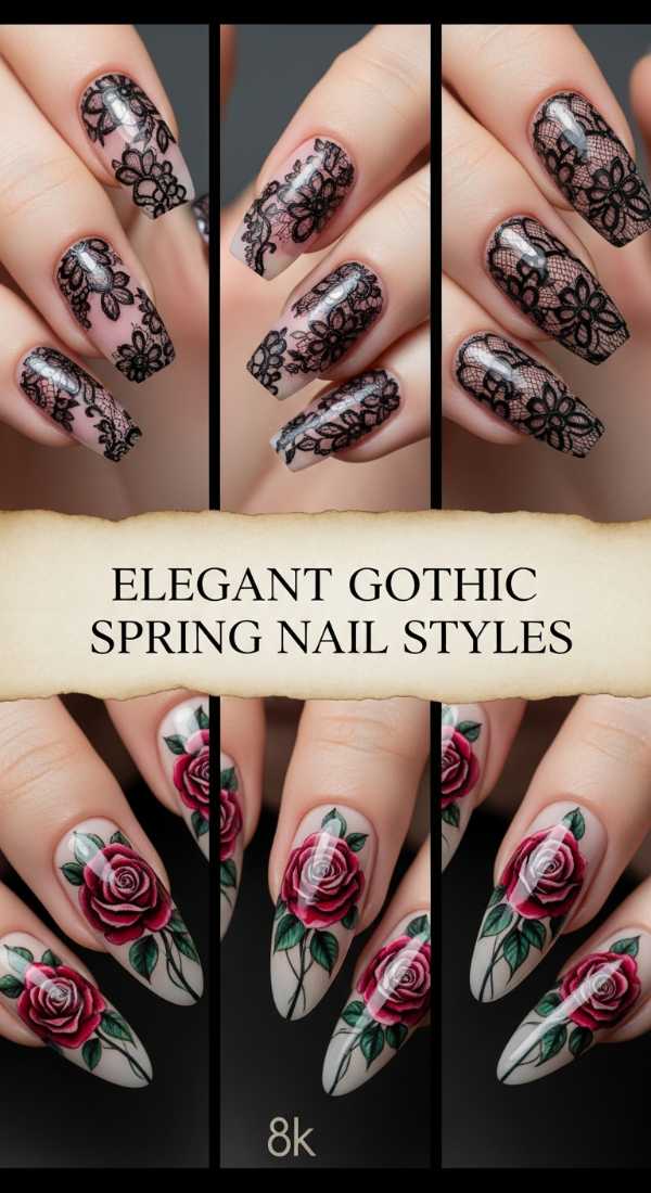 Elegant Gothic Spring Nail Styles 69ef3c7b81cd1