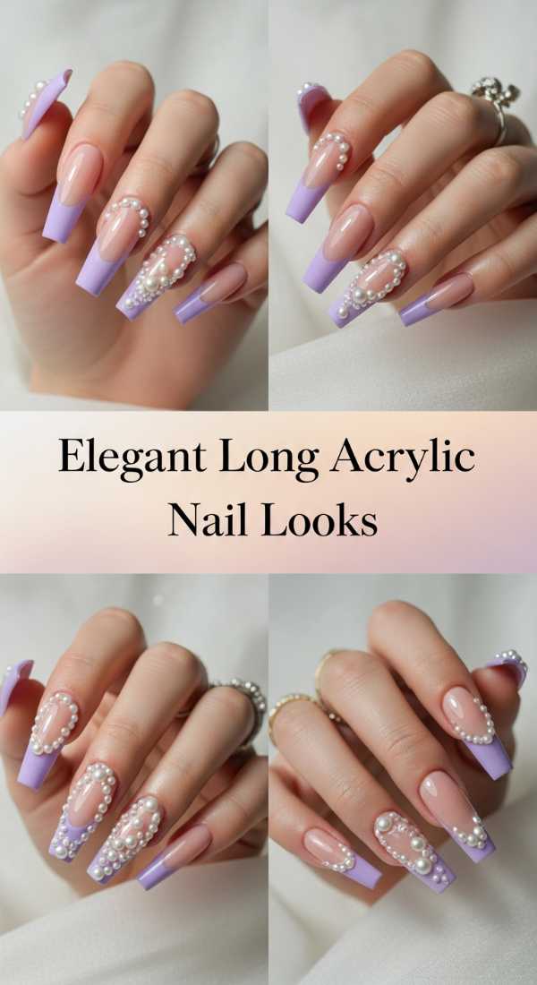 Elegant Long Acrylic Nail Looks 69e350e7362ff