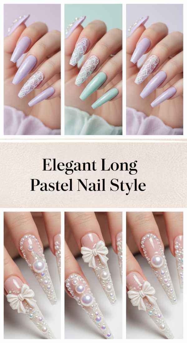 Elegant Long Pastel Nail Style 69eb72814992b