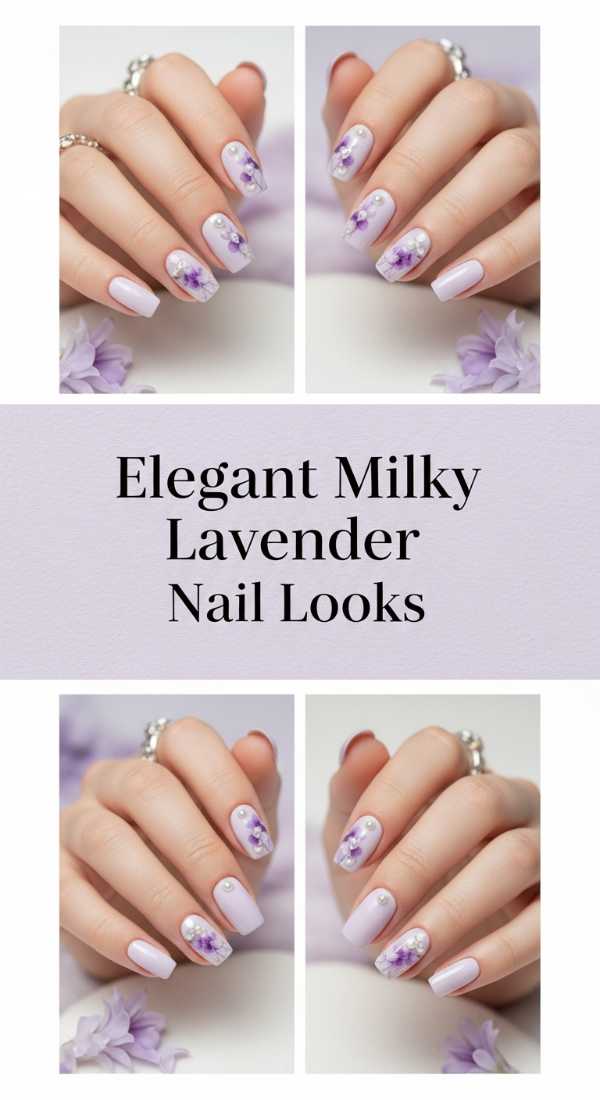 Elegant Milky Lavender Nail Looks 69f0cc59d5fc9