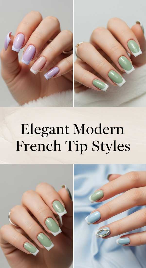 Elegant Modern French Tip Styles 69f249588515d