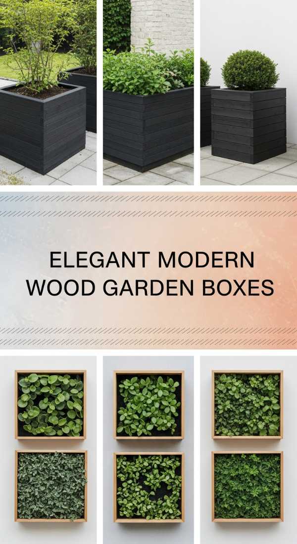 Elegant Modern Wood Garden Boxes 69efa262e28ba