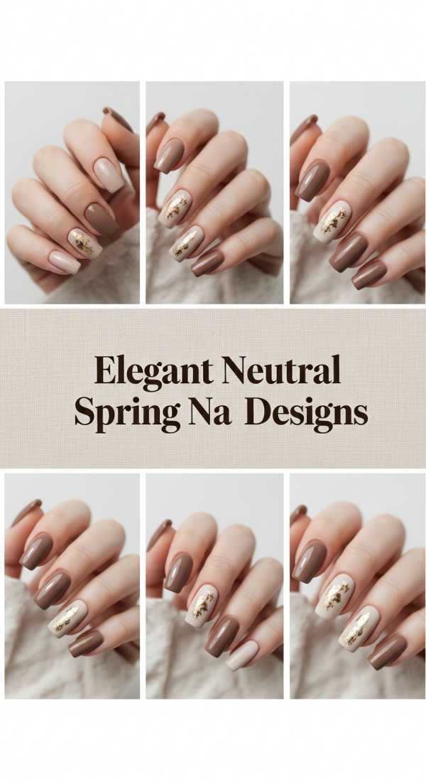 Elegant Neutral Spring Nail Designs 69df1ba7ab25b