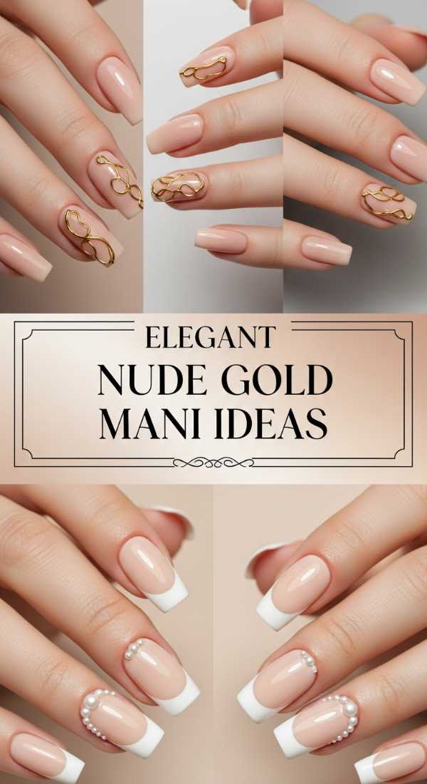 Elegant Nude Gold Mani Ideas 69ece59da5998