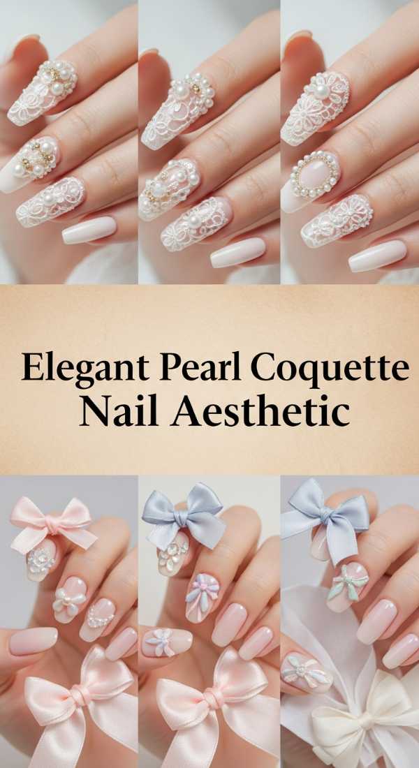 Elegant Pearl Coquette Nail Aesthetic 69e72cd23bf7f