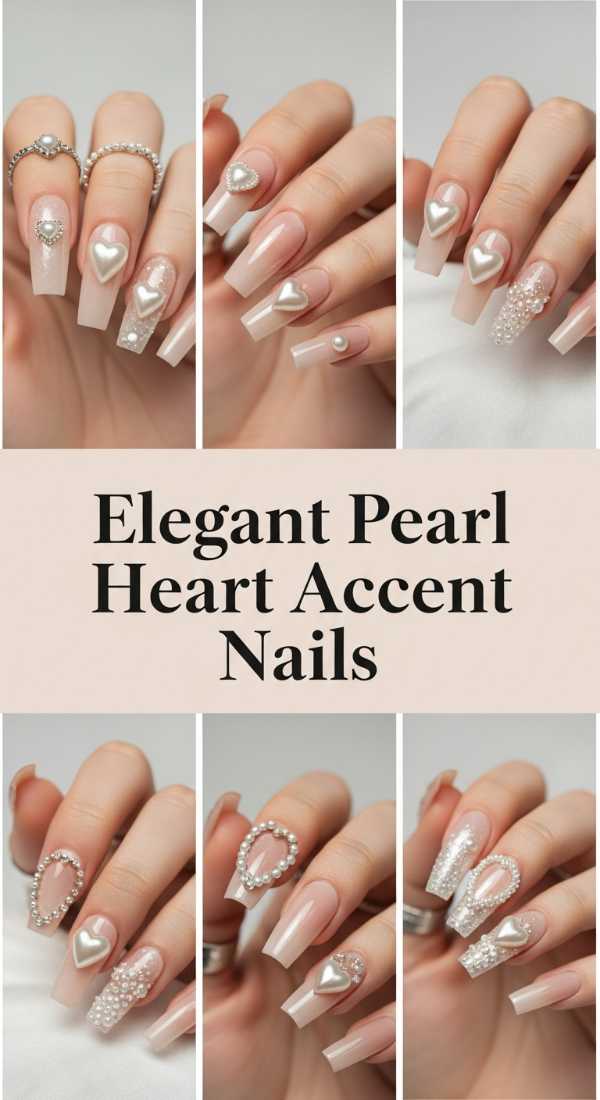 Elegant Pearl Heart Accent Nails 69e4e4993f7b1