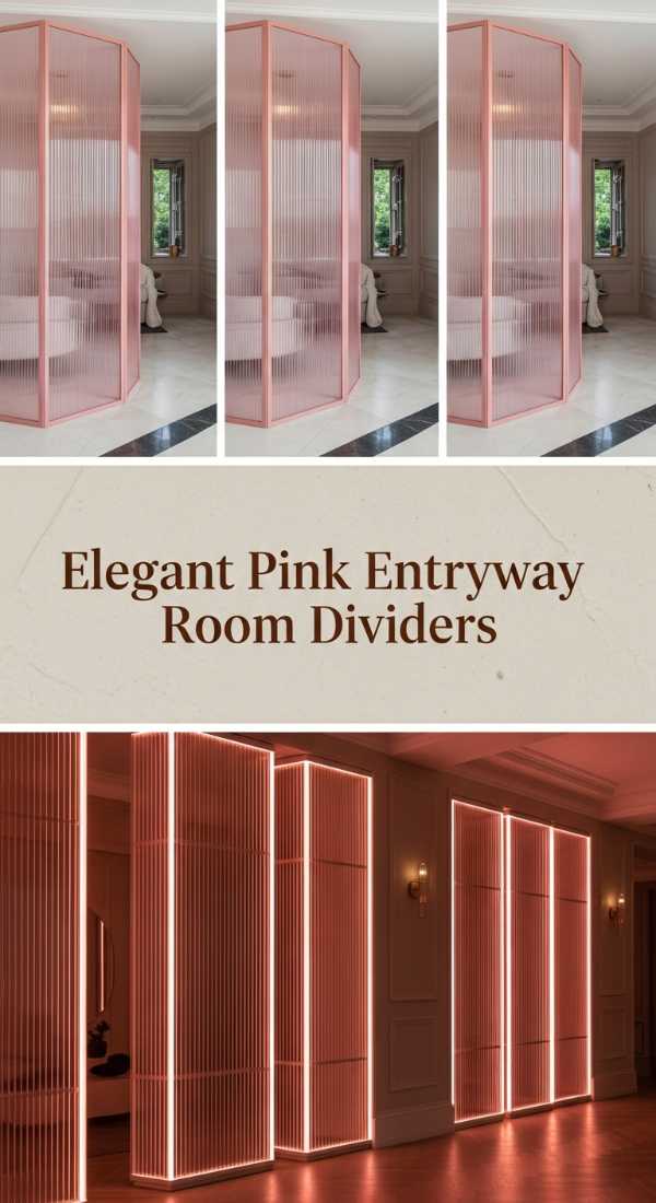 Elegant Pink Entryway Room Dividers 69ed03492aa18