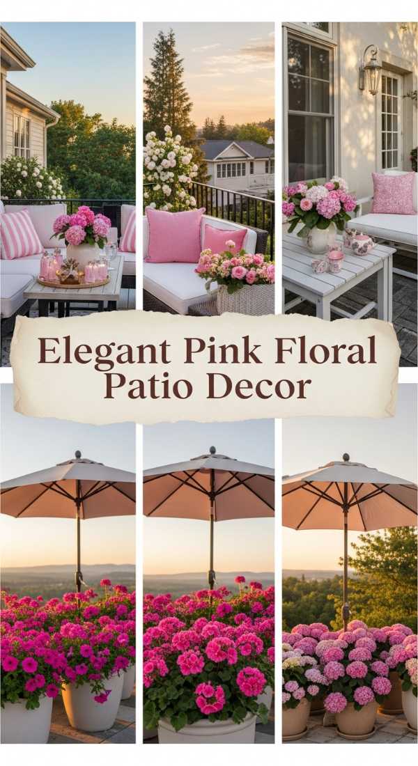 Elegant Pink Floral Patio Decor 69e64b891abae