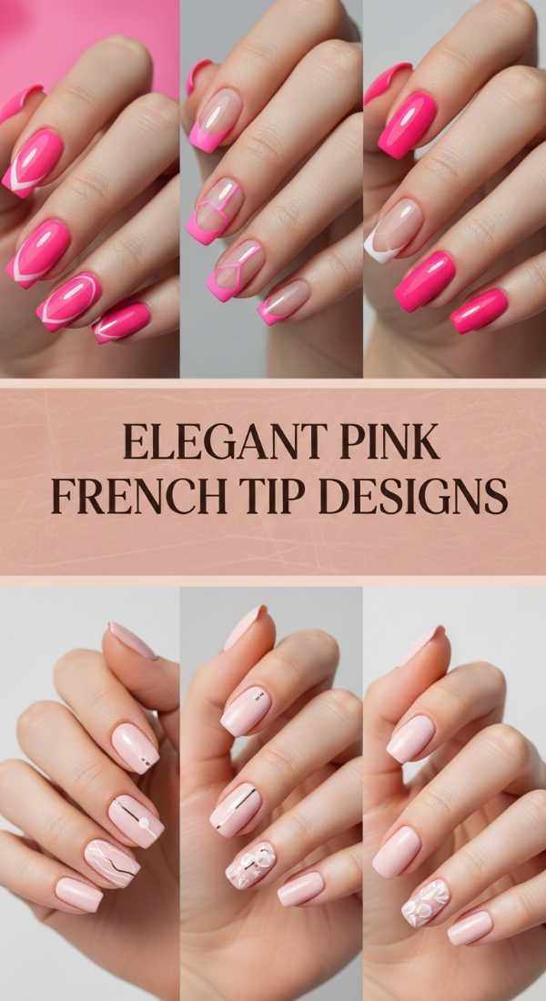 Elegant Pink French Tip Designs 69e65187c949c
