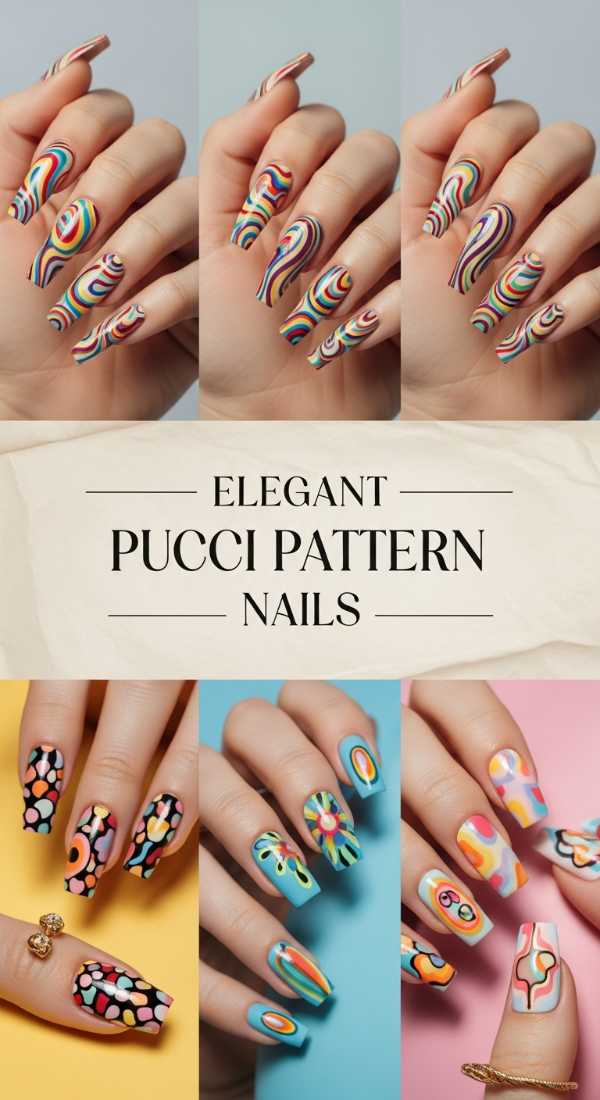 Elegant Pucci Pattern Nails 69ecf74a6cf26