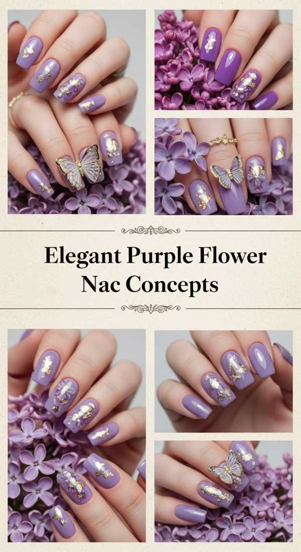 Elegant Purple Flower Nail Concepts 69ee41863dc22