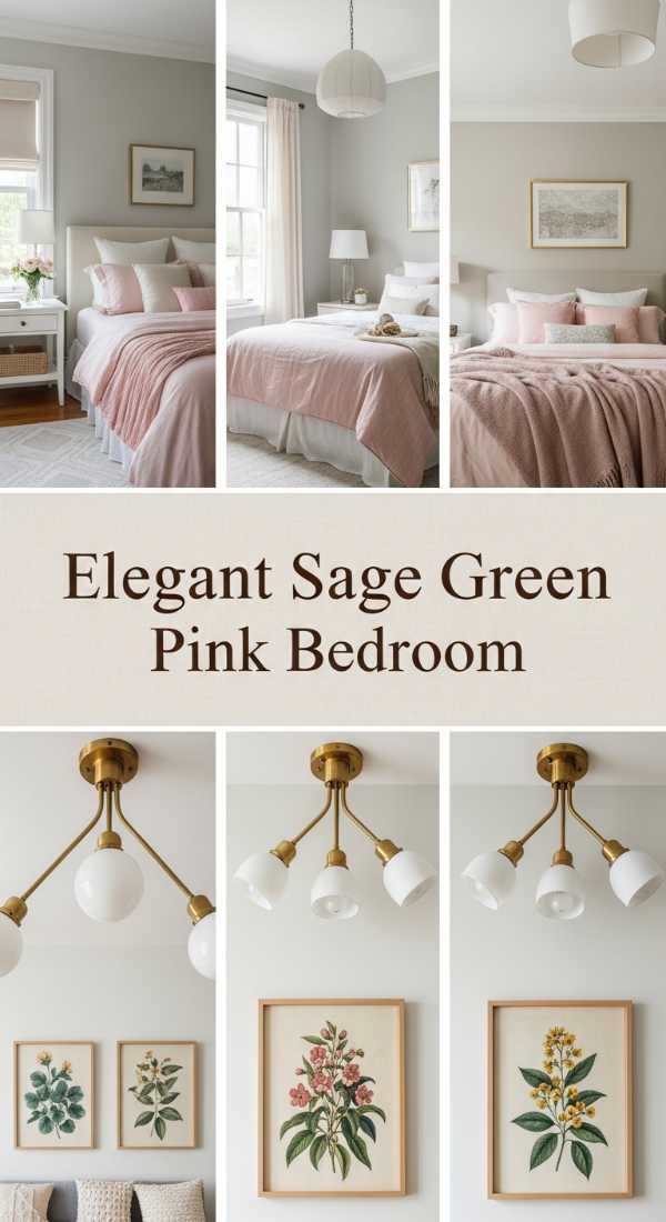 Elegant Sage Green Pink Bedroom 69ed034d10519