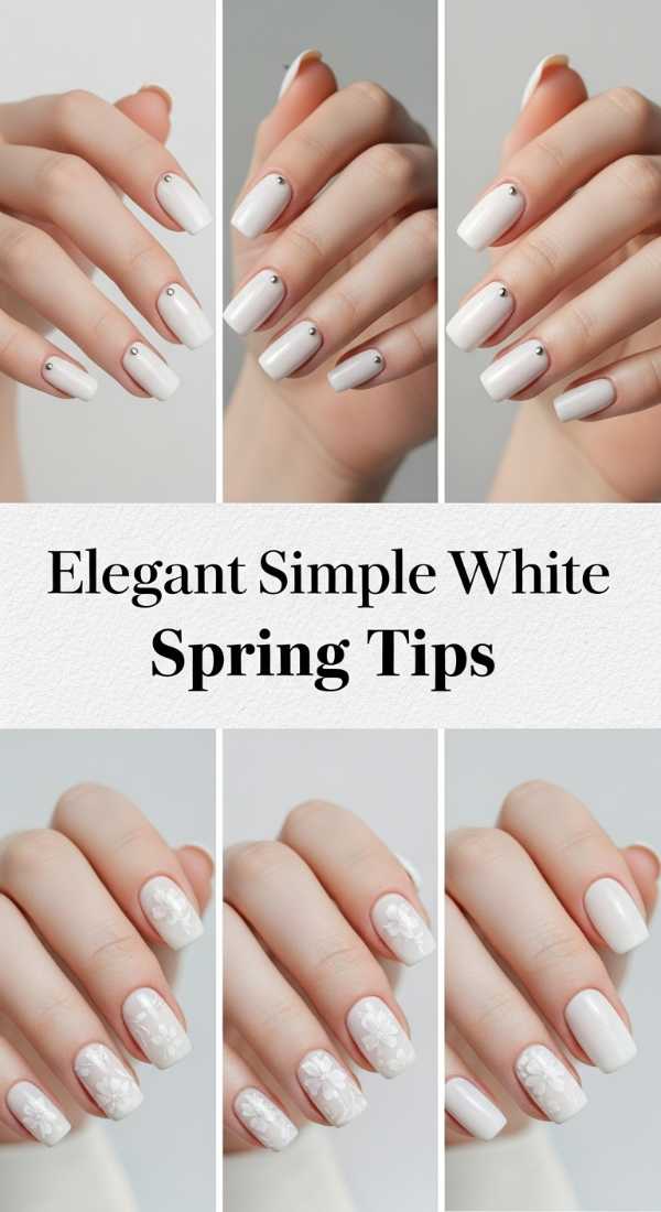 Runway Ready: 5 High-Fashion Manicures for a Polished Spring Elegant Simple White Spring Tips 69de707a529ec