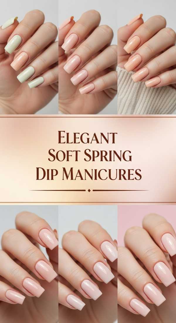 Elegant Soft Spring Dip Manicures 69e4e4a2b6ea3