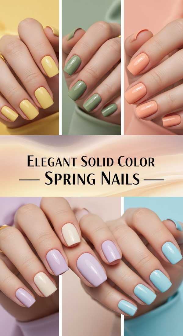 Elegant Solid Color Spring Nails 69df3ac03b0a7