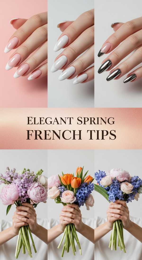 Elegant Spring French Tips 69f249440f5d6