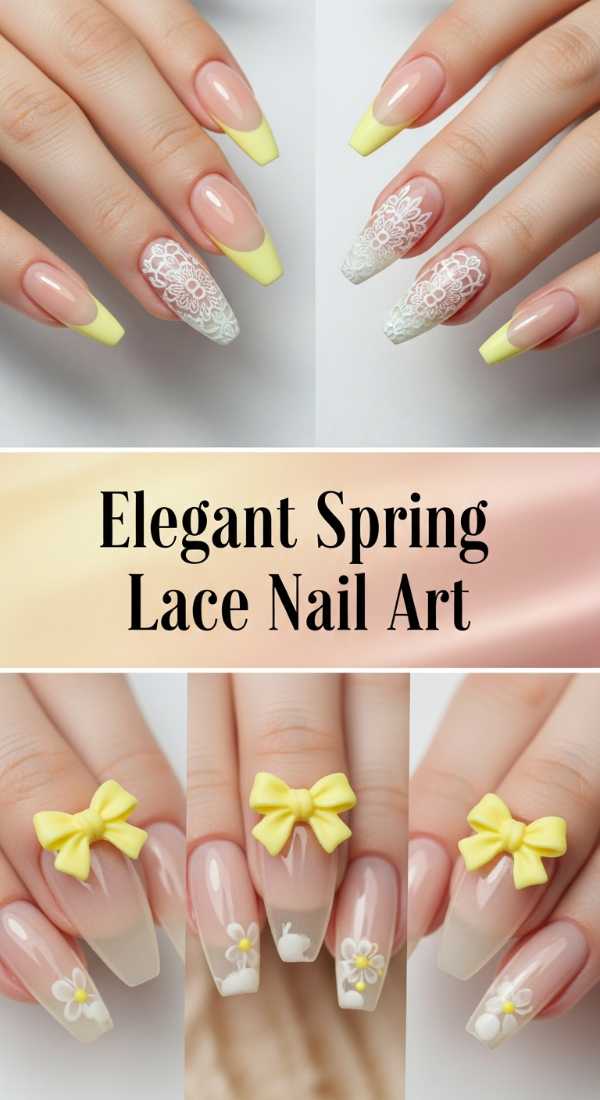 Elegant Spring Lace Nail Art 69ee417fe1ba2