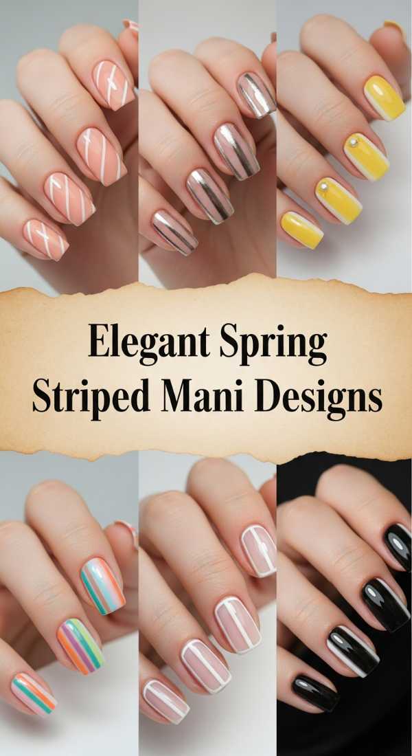 Elegant Spring Striped Mani Designs 69ecf895ec81a