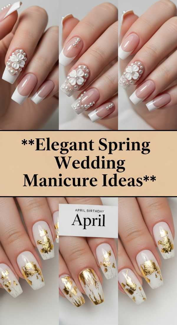 Elegant Spring Wedding Manicure Ideas 69f32b7ce209f