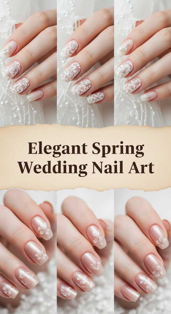Elegant Spring Wedding Nail Art 69ecf73642613