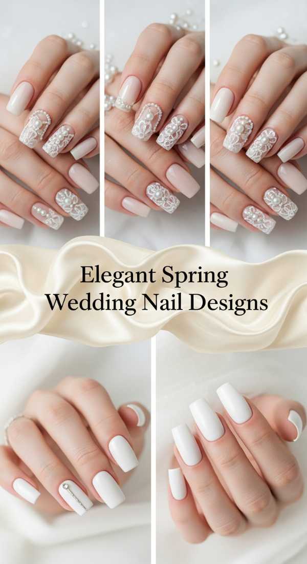 Elegant Spring Wedding Nail Designs 69ee40a364f75