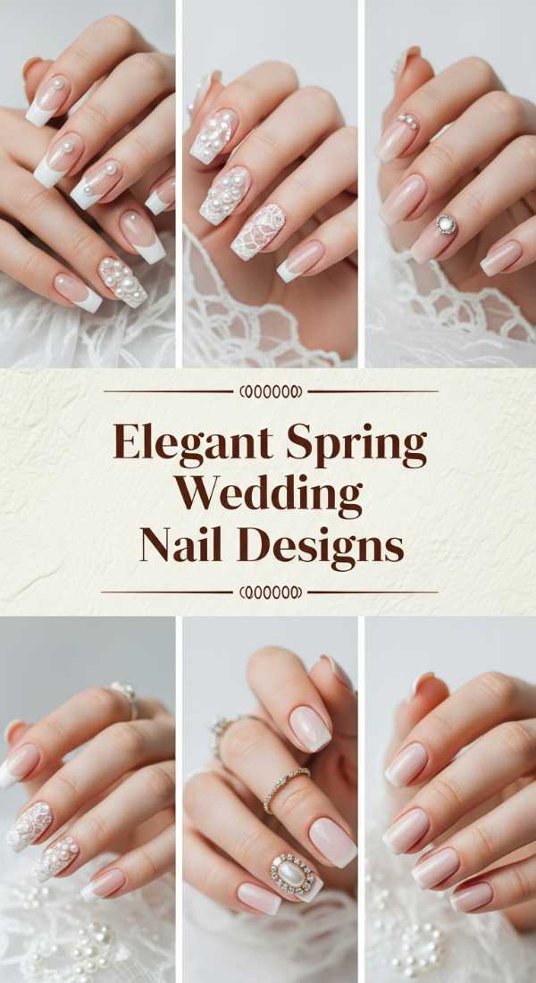Elegant Spring Wedding Nail Designs 69ee417774bbc