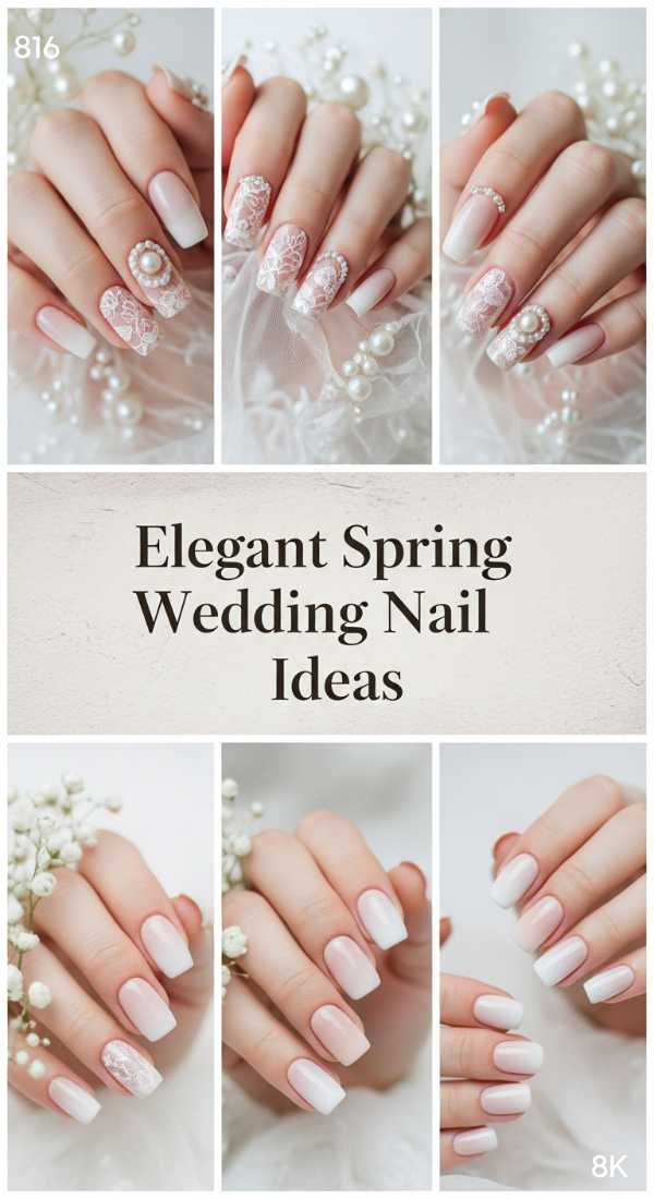Elegant Spring Wedding Nail Ideas 69ef3c5ac560f