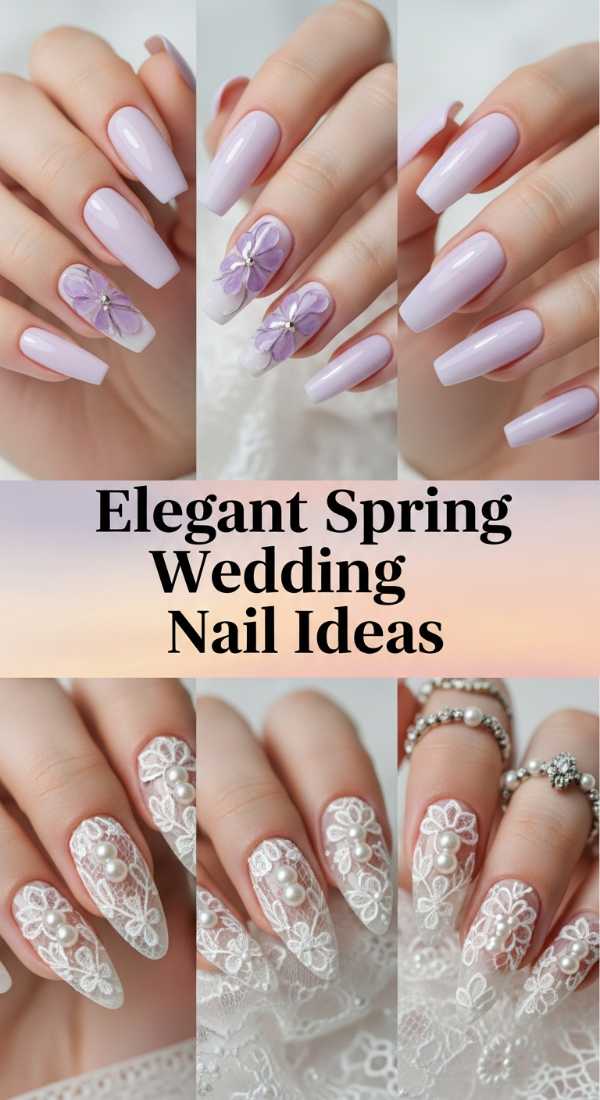 Elegant Spring Wedding Nail Ideas 69ef3c647264f