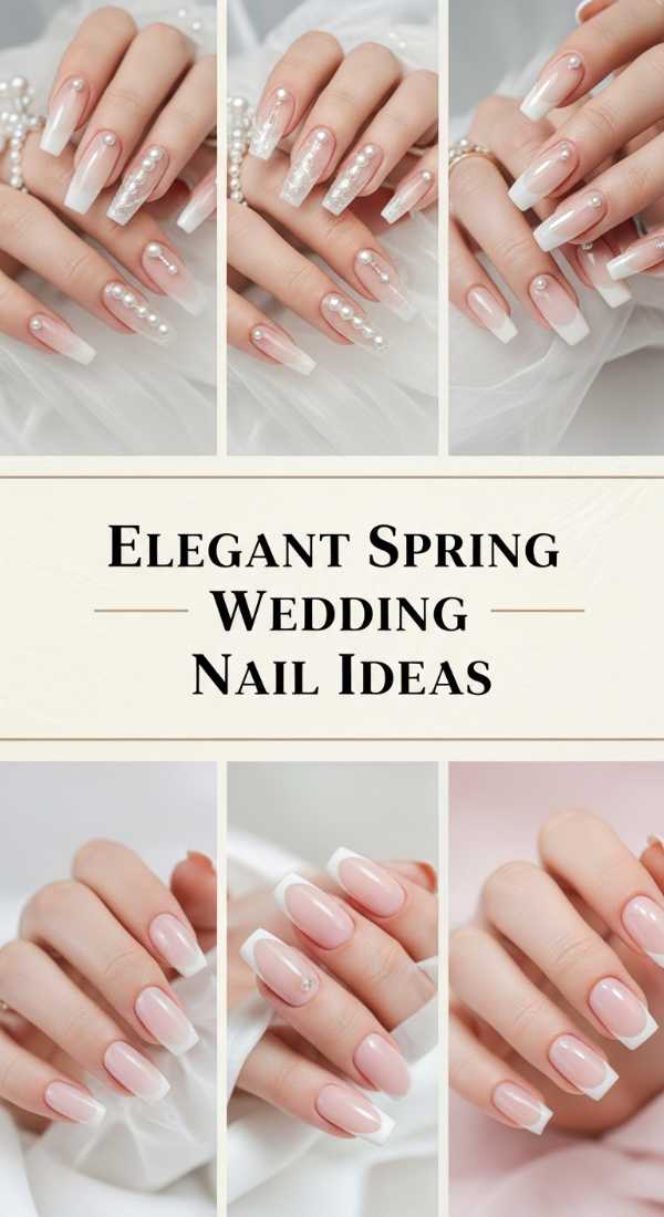 Elegant Spring Wedding Nail Ideas 69f32b832bc7f