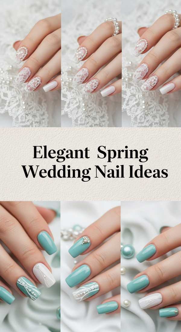 Elegant Spring Wedding Nail Ideas 69f32d64e2477