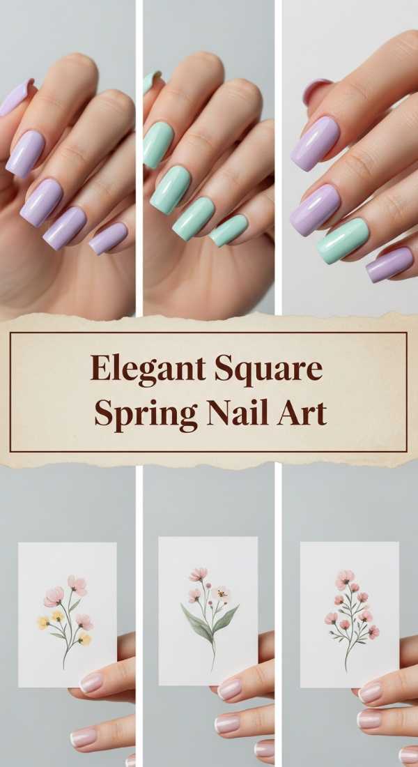Elegant Square Spring Nail Art 69e4e49f019f4