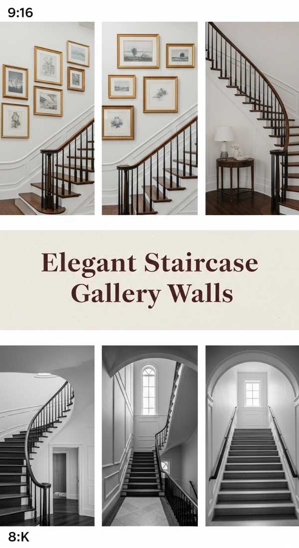 Elegant Staircase Gallery Walls 69df20e30a2a4