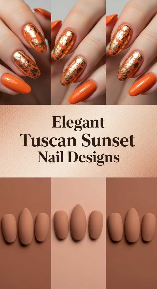 Elegant Tuscan Sunset Nail Designs 69e905bdd5165