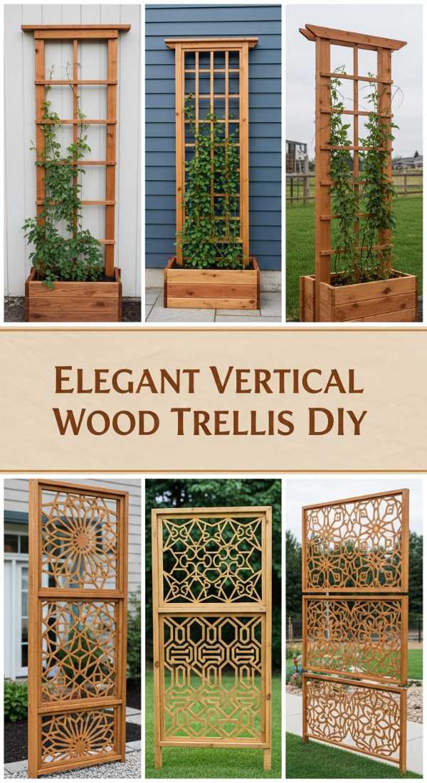 Elegant Vertical Wood Trellis Diy 69efa26a43062