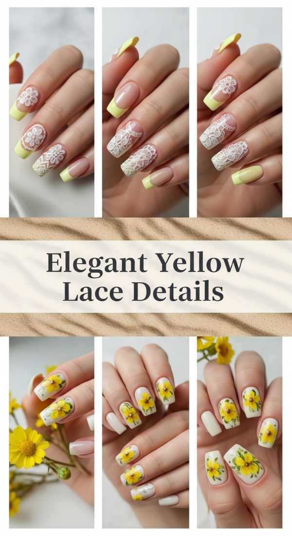 Elegant Yellow Lace Details 69eb7273da984
