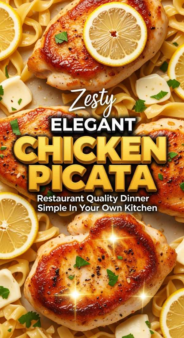 Elegant Zesty Chicken Piccata Restaurant Style Dinner 69eb22e50c792