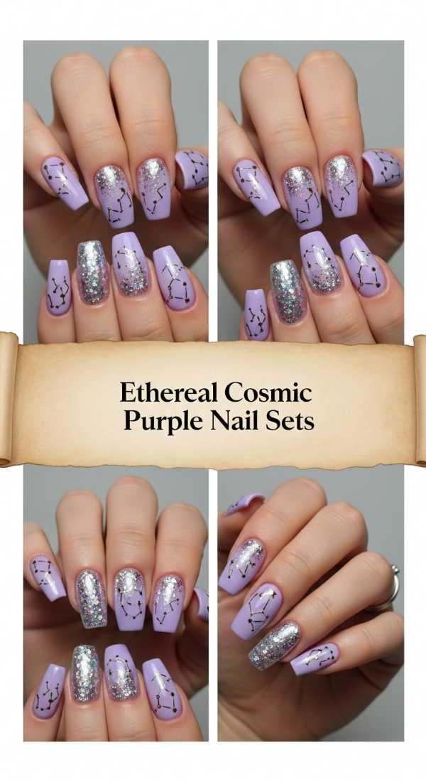 Ethereal Cosmic Purple Nail Sets 69eba04db62f0