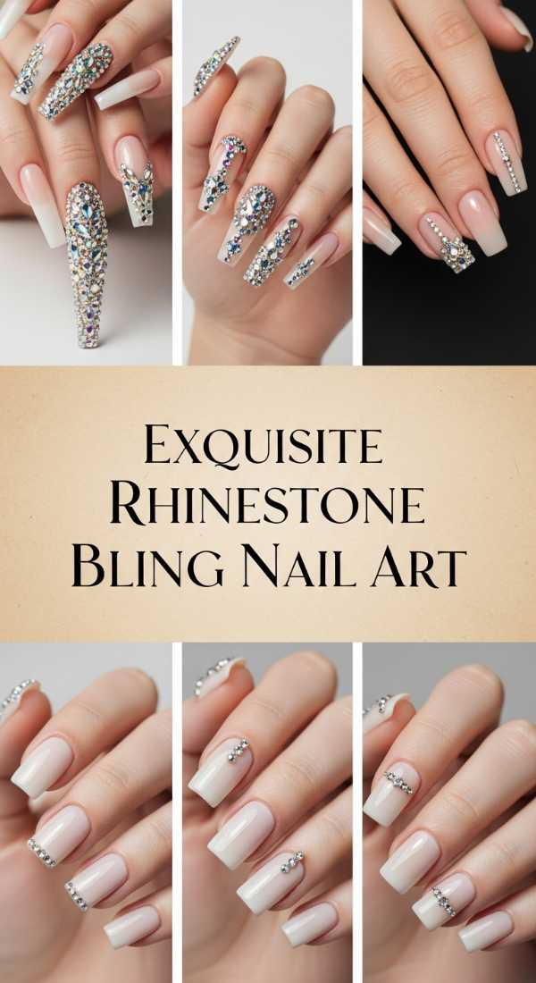 Exquisite Rhinestone Bling Nail Art 69eb726226976